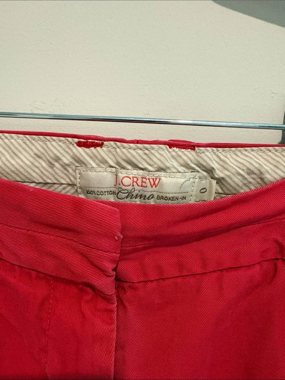 J. Crew Bright Mid-Rise Waist Chino Shorts